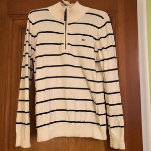 Vineyard Vines Quarter Zip Striped Sweater